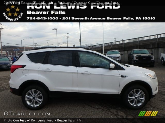 2019 Ford Escape SEL 4WD in White Platinum