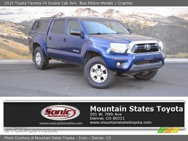 2015 Toyota Tacoma V6 Double Cab 4x4 in Blue Ribbon Metallic