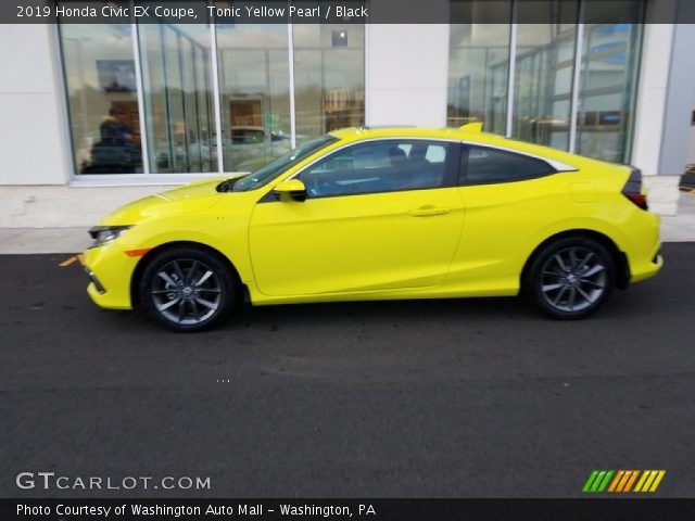 2019 Honda Civic EX Coupe in Tonic Yellow Pearl