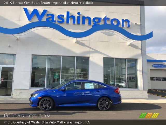 2019 Honda Civic Sport Sedan in Agean Blue Metallic