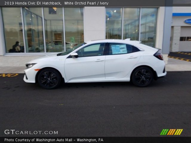 2019 Honda Civic EX Hatchback in White Orchid Pearl