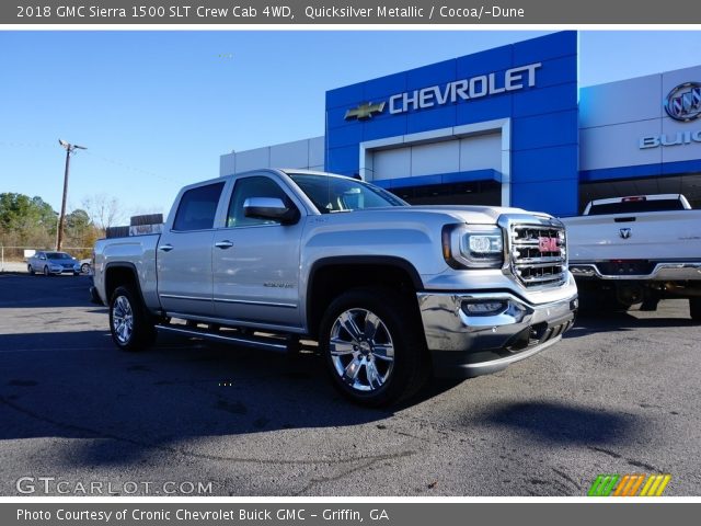 2018 GMC Sierra 1500 SLT Crew Cab 4WD in Quicksilver Metallic