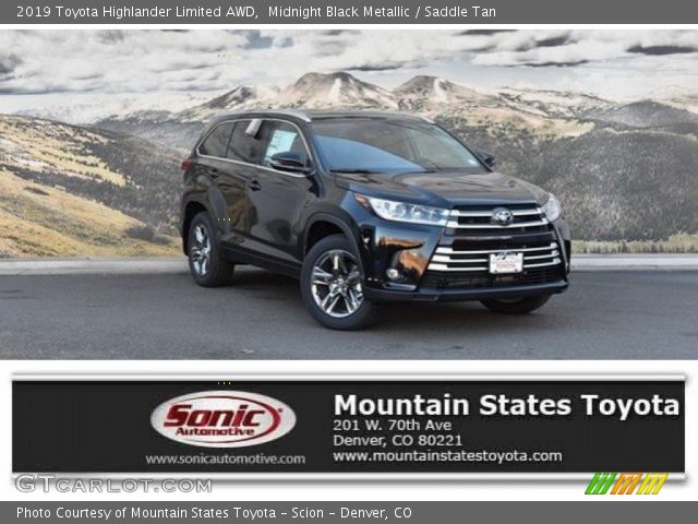 2019 Toyota Highlander Limited AWD in Midnight Black Metallic