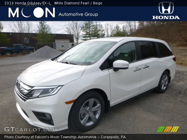 2019 Honda Odyssey EX-L in White Diamond Pearl