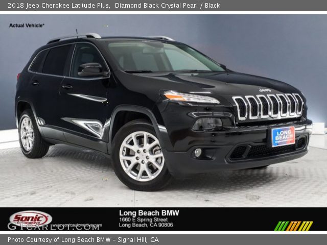 2018 Jeep Cherokee Latitude Plus in Diamond Black Crystal Pearl