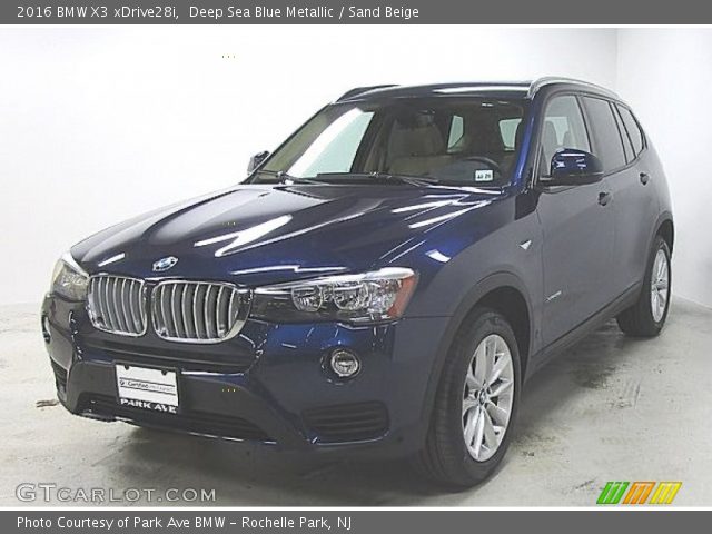 2016 BMW X3 xDrive28i in Deep Sea Blue Metallic