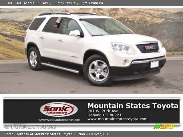 2008 GMC Acadia SLT AWD in Summit White