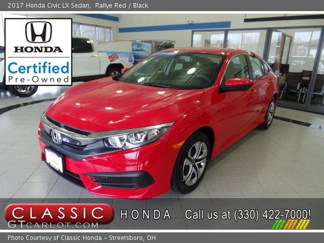 2017 Honda Civic LX Sedan in Rallye Red