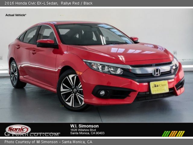 2016 Honda Civic EX-L Sedan in Rallye Red