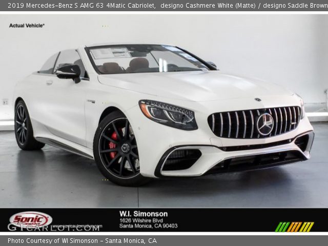 2019 Mercedes-Benz S AMG 63 4Matic Cabriolet in designo Cashmere White (Matte)