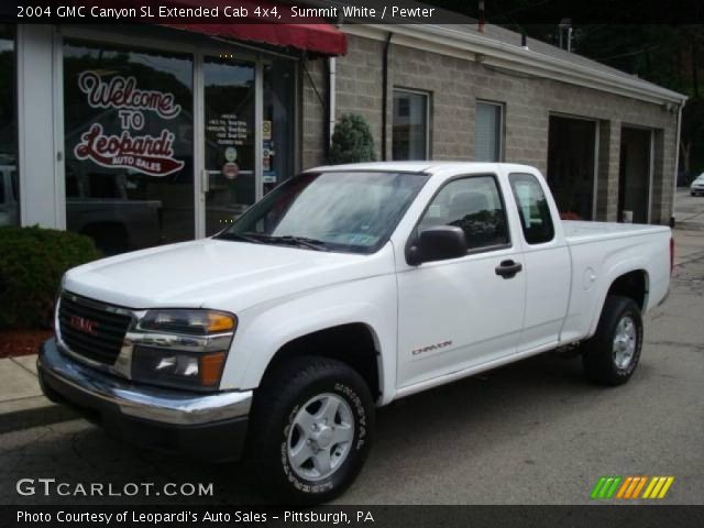 2004 GMC Canyon SL Extended Cab 4x4 in Summit White