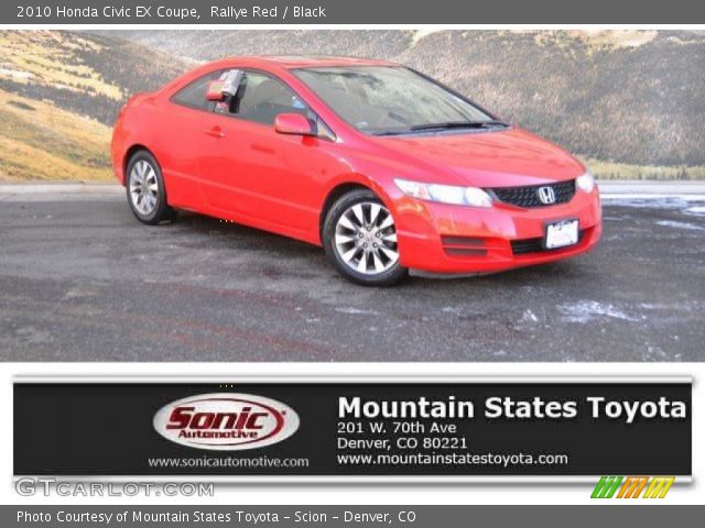 2010 Honda Civic EX Coupe in Rallye Red