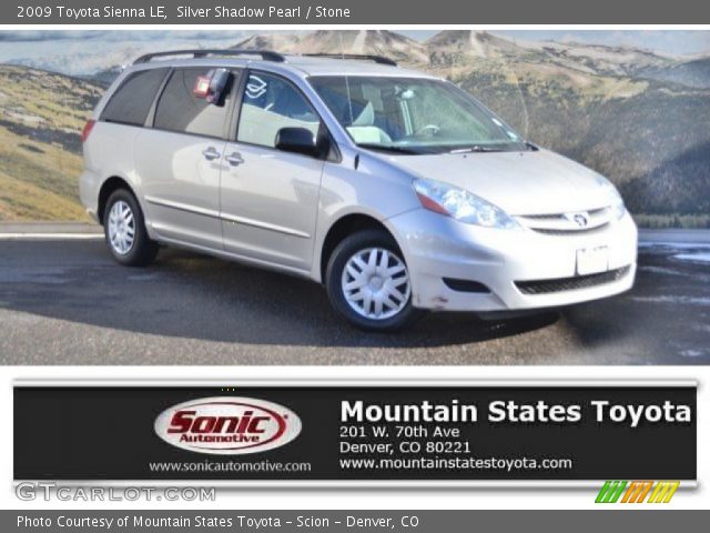 2009 Toyota Sienna LE in Silver Shadow Pearl