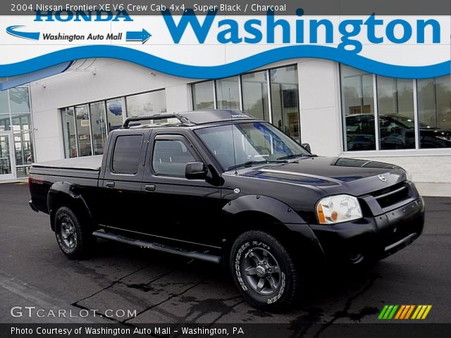 2004 Nissan Frontier XE V6 Crew Cab 4x4 in Super Black