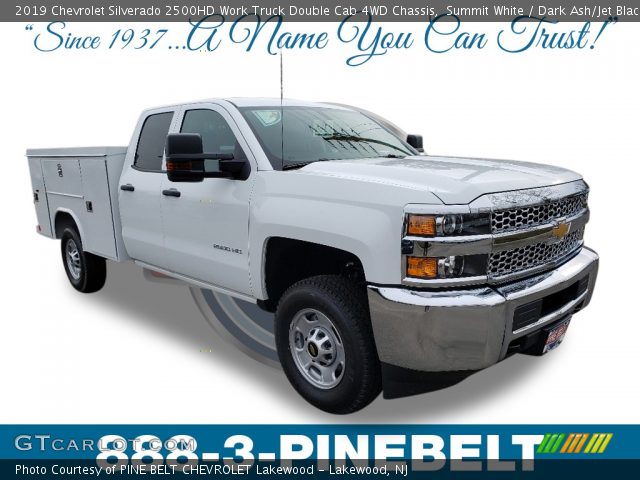 2019 Chevrolet Silverado 2500HD Work Truck Double Cab 4WD Chassis in Summit White