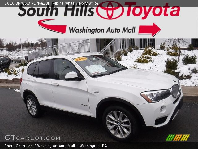 2016 BMW X3 xDrive28i in Alpine White