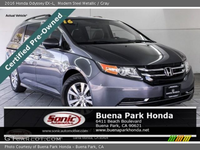 2016 Honda Odyssey EX-L in Modern Steel Metallic