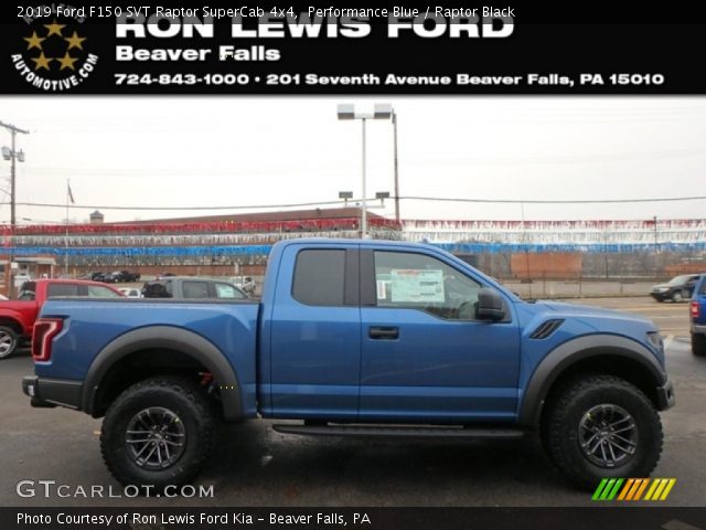 2019 Ford F150 SVT Raptor SuperCab 4x4 in Performance Blue