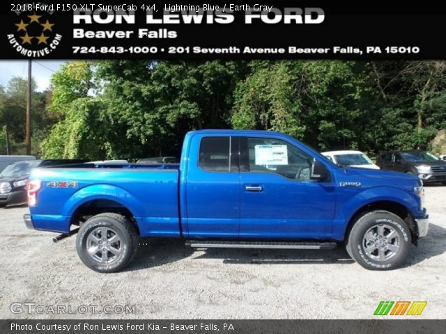 2018 Ford F150 XLT SuperCab 4x4 in Lightning Blue