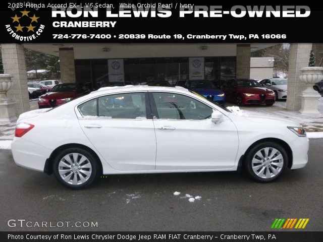 2013 Honda Accord EX-L V6 Sedan in White Orchid Pearl