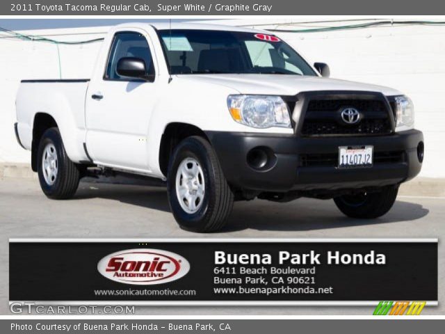 2011 Toyota Tacoma Regular Cab in Super White