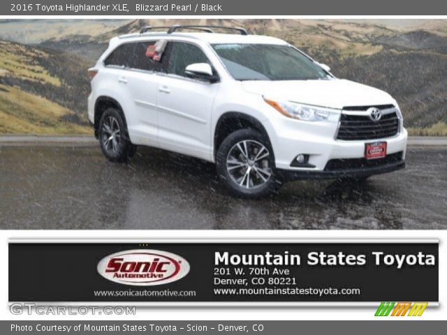 2016 Toyota Highlander XLE in Blizzard Pearl