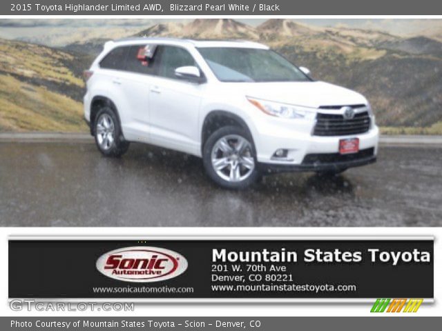 2015 Toyota Highlander Limited AWD in Blizzard Pearl White