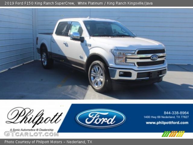 2019 Ford F150 King Ranch SuperCrew in White Platinum
