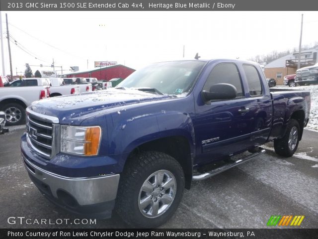 2013 GMC Sierra 1500 SLE Extended Cab 4x4 in Heritage Blue Metallic