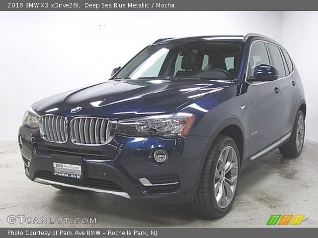 2016 BMW X3 xDrive28i in Deep Sea Blue Metallic