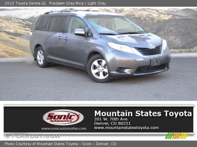 2013 Toyota Sienna LE in Predawn Gray Mica