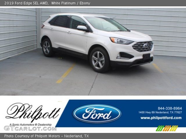 2019 Ford Edge SEL AWD in White Platinum