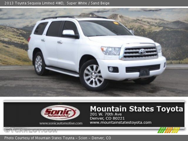 2013 Toyota Sequoia Limited 4WD in Super White