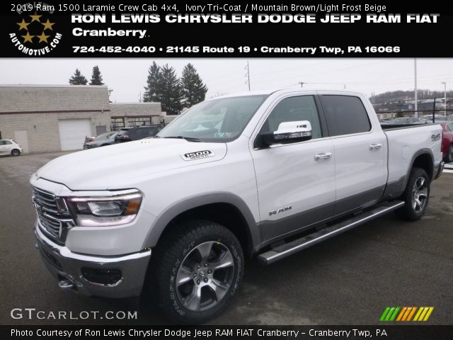 2019 Ram 1500 Laramie Crew Cab 4x4 in Ivory Tri–Coat