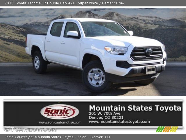 2018 Toyota Tacoma SR Double Cab 4x4 in Super White