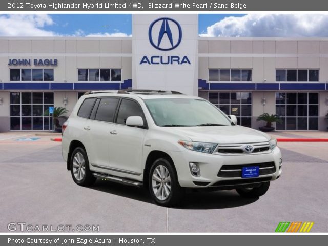 2012 Toyota Highlander Hybrid Limited 4WD in Blizzard White Pearl