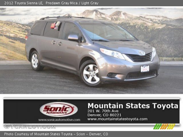 2012 Toyota Sienna LE in Predawn Gray Mica