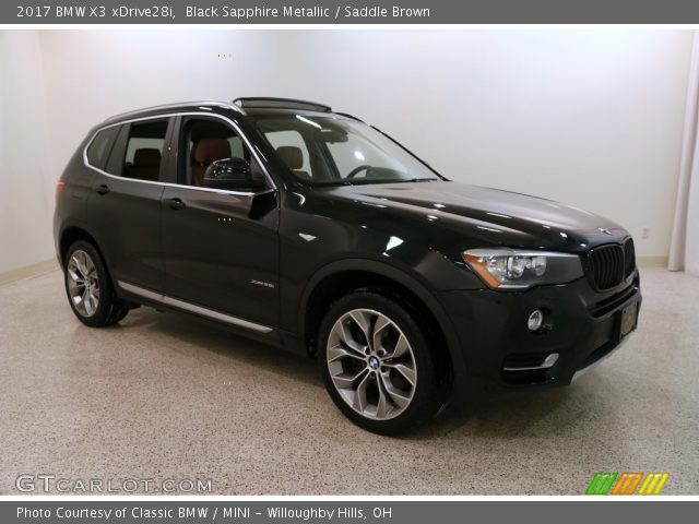 2017 BMW X3 xDrive28i in Black Sapphire Metallic