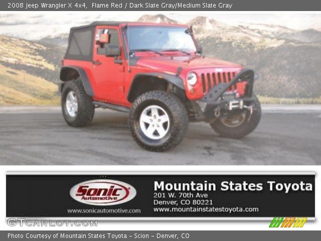 2008 Jeep Wrangler X 4x4 in Flame Red
