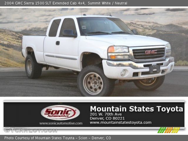 2004 GMC Sierra 1500 SLT Extended Cab 4x4 in Summit White