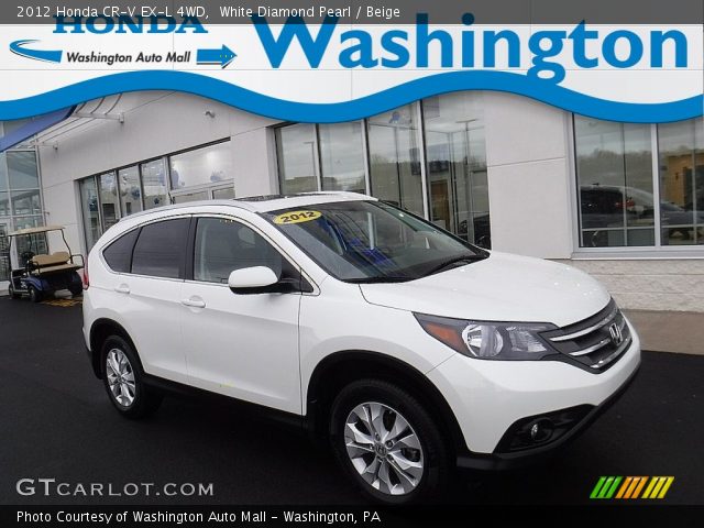 2012 Honda CR-V EX-L 4WD in White Diamond Pearl