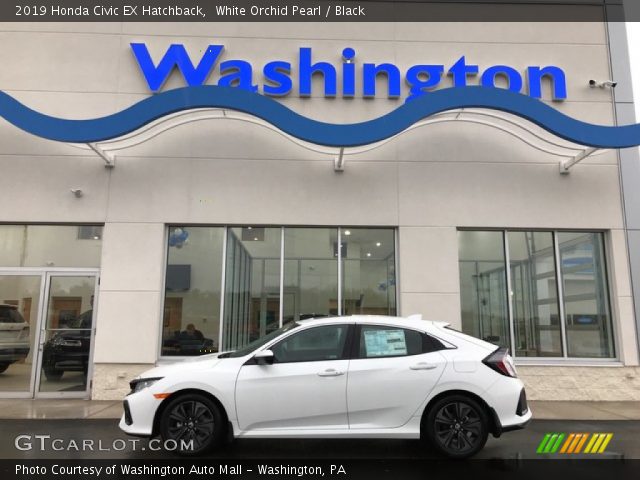 2019 Honda Civic EX Hatchback in White Orchid Pearl