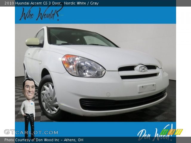 2010 Hyundai Accent GS 3 Door in Nordic White