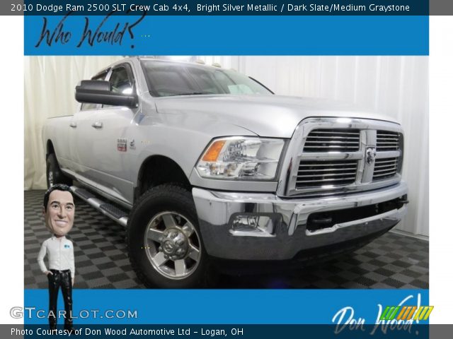2010 Dodge Ram 2500 SLT Crew Cab 4x4 in Bright Silver Metallic