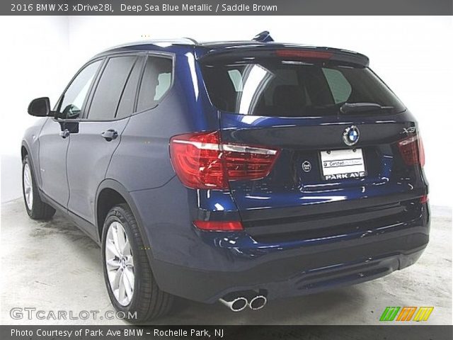 2016 BMW X3 xDrive28i in Deep Sea Blue Metallic