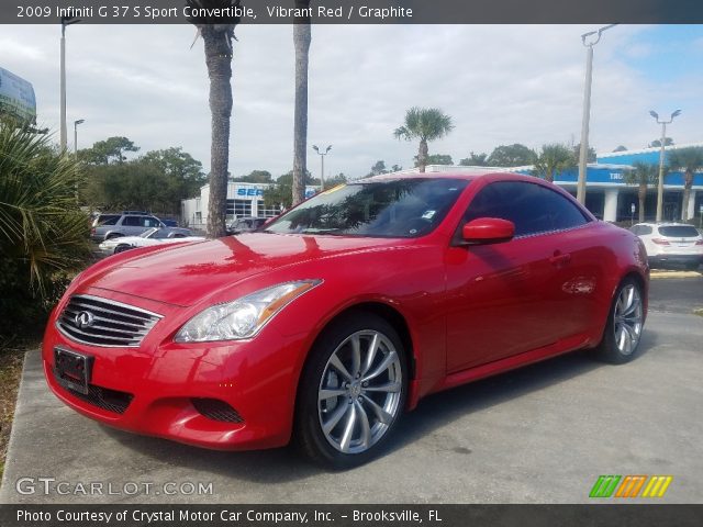 2009 Infiniti G 37 S Sport Convertible in Vibrant Red