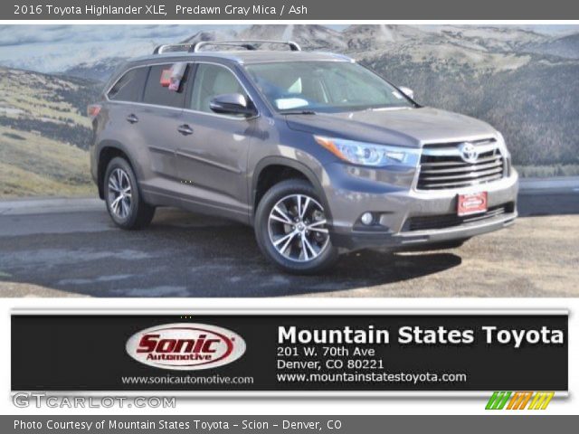2016 Toyota Highlander XLE in Predawn Gray Mica
