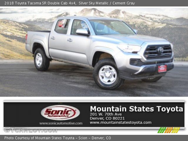 2018 Toyota Tacoma SR Double Cab 4x4 in Silver Sky Metallic