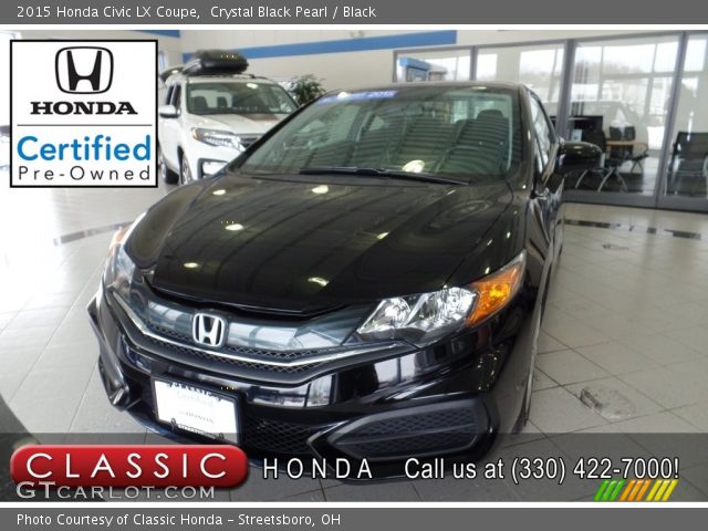 2015 Honda Civic LX Coupe in Crystal Black Pearl