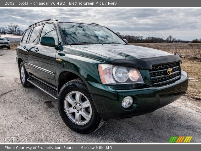 2002 Toyota Highlander V6 4WD in Electric Green Mica
